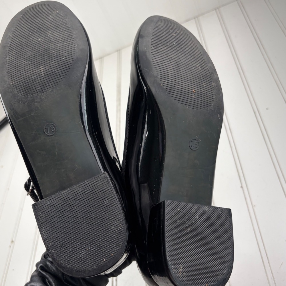 Madden Girl Vintage Tutu Black Patent Leather Mary Jane Flats Women's Size 7.5 - Picture 8 of 11